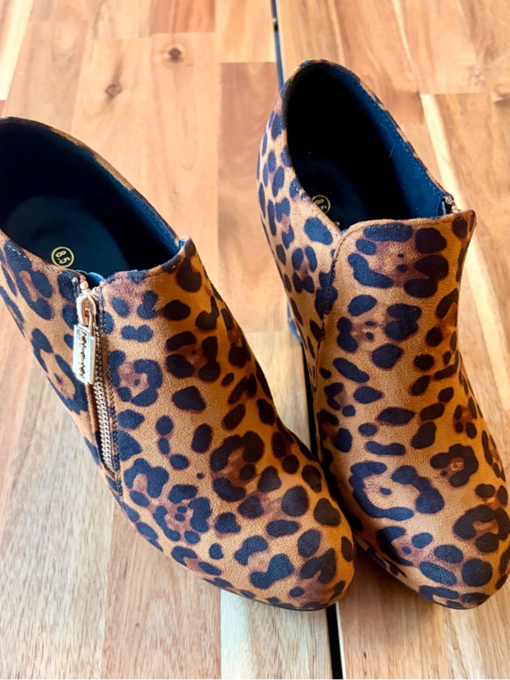 NEW Leopard Print Ankle Booties in Brown